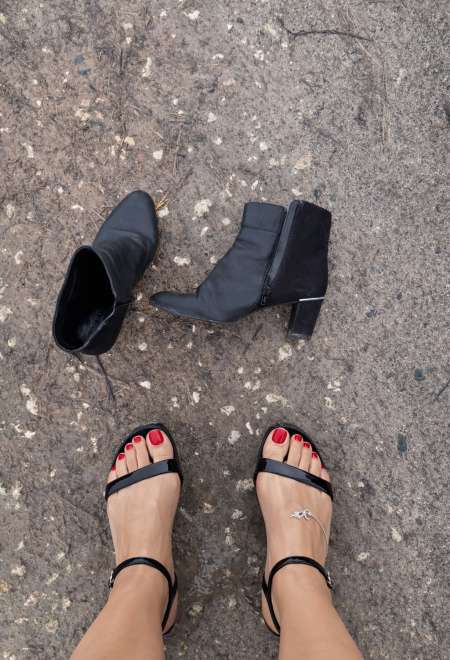 Chaussure � talon odorante