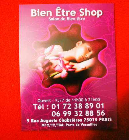 salon de massage Bien Etre Shop 75015